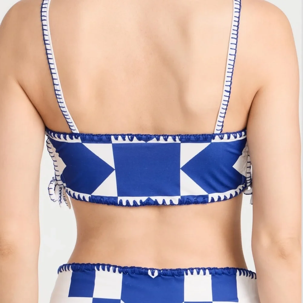 SEA NEW YORK TANYA PRINT BIKINI TOP WITH TIES - Picture 4 of 7